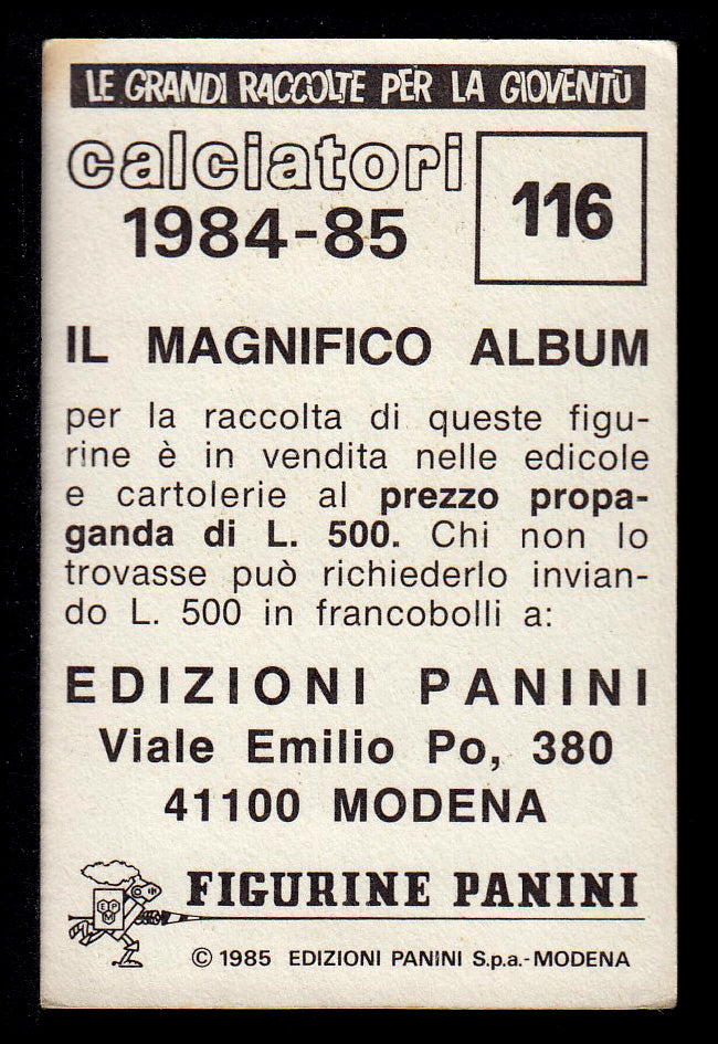 Figurine Panini - Calciatori 1984/85 - Mancolista INTER