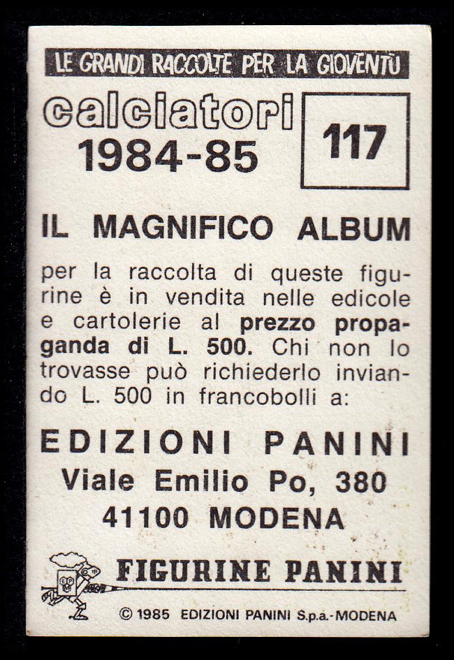 Figurine Panini - Calciatori 1984/85 - Mancolista INTER