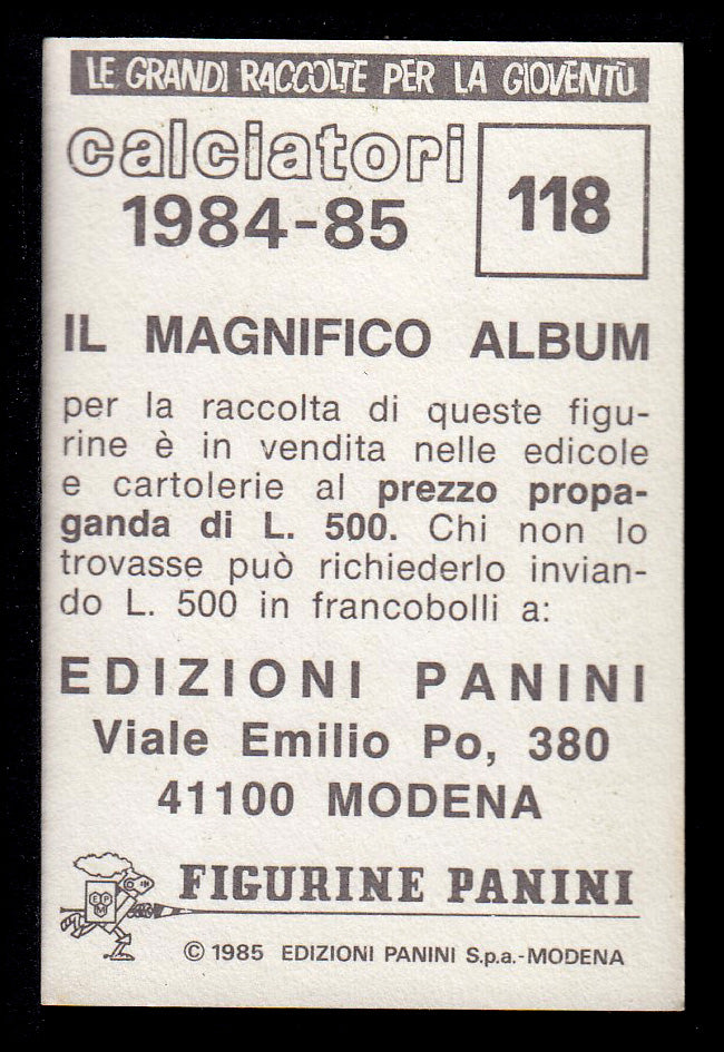 Figurine Panini - Calciatori 1984/85 - Mancolista INTER