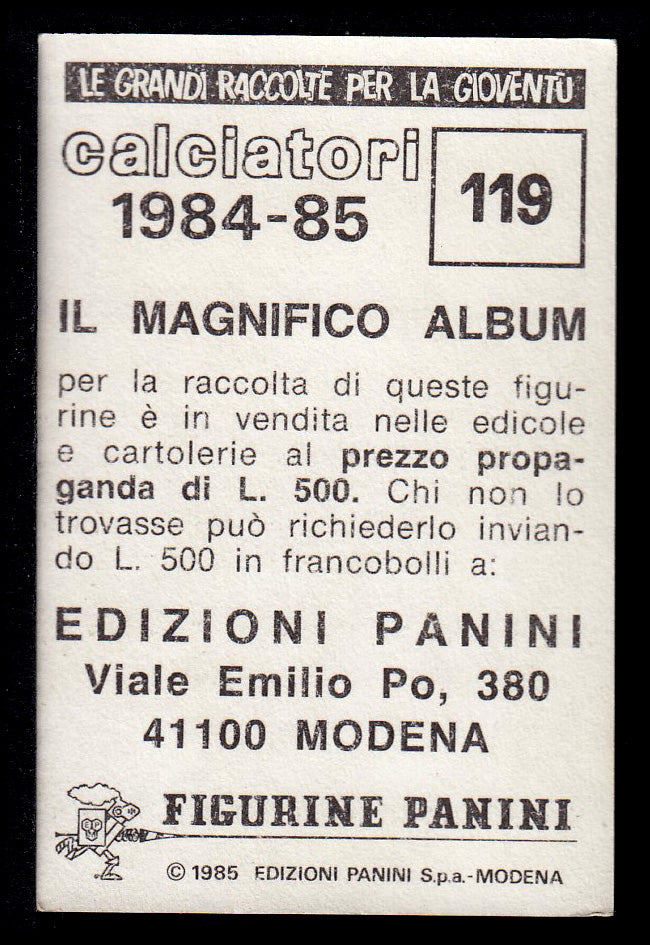 Figurine Panini - Calciatori 1984/85 - Mancolista INTER