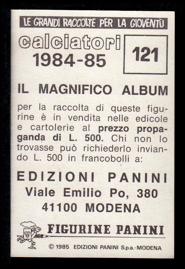 Figurine Panini - Calciatori 1984/85 - Mancolista INTER