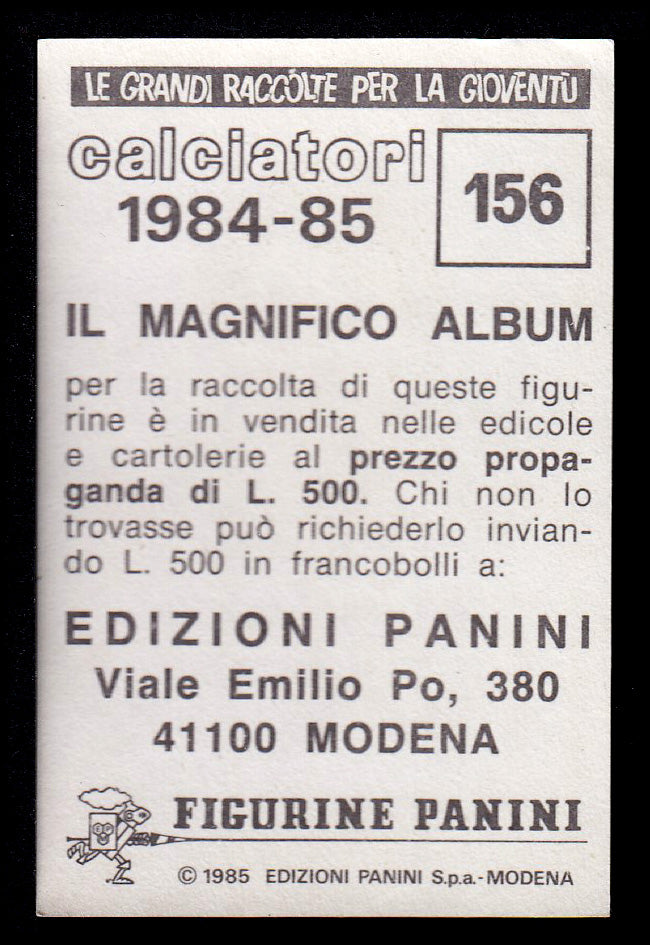 Figurine Panini - Calciatori 1984/85 - Mancolista LAZIO