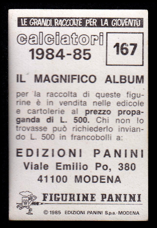 Figurine Panini - Calciatori 1984/85 - Mancolista LAZIO