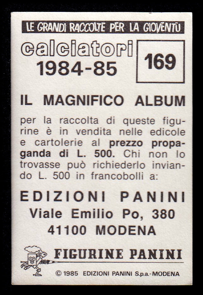 Figurine Panini - Calciatori 1984/85 - Mancolista LAZIO