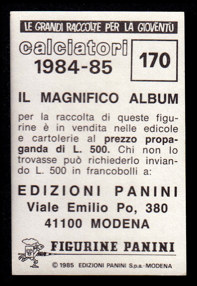 Figurine Panini - Calciatori 1984/85 - Mancolista LAZIO
