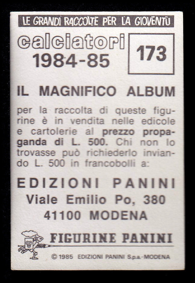 Figurine Panini - Calciatori 1984/85 - Mancolista MILAN
