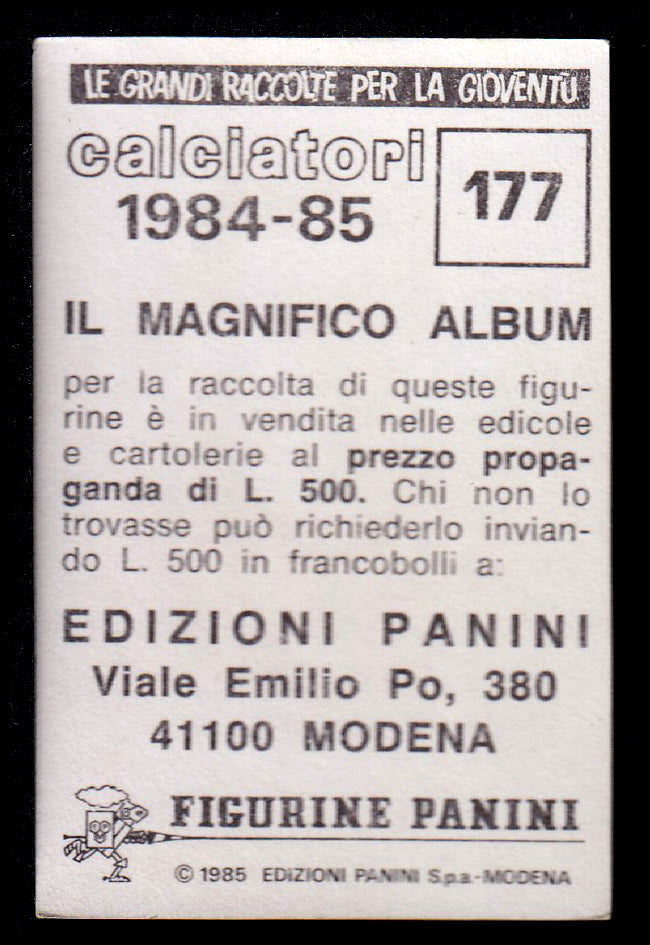 Figurine Panini - Calciatori 1984/85 - Mancolista MILAN