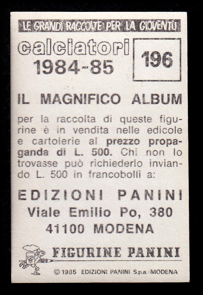 Figurine Panini - Calciatori 1984/85 - Mancolista NAPOLI