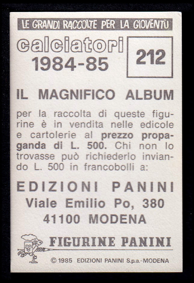 Figurine Panini - Calciatori 1984/85 - Mancolista ROMA