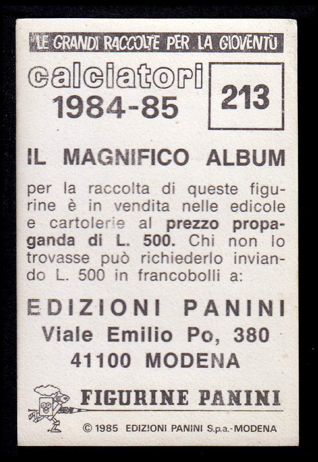 Figurine Panini - Calciatori 1984/85 - Mancolista ROMA
