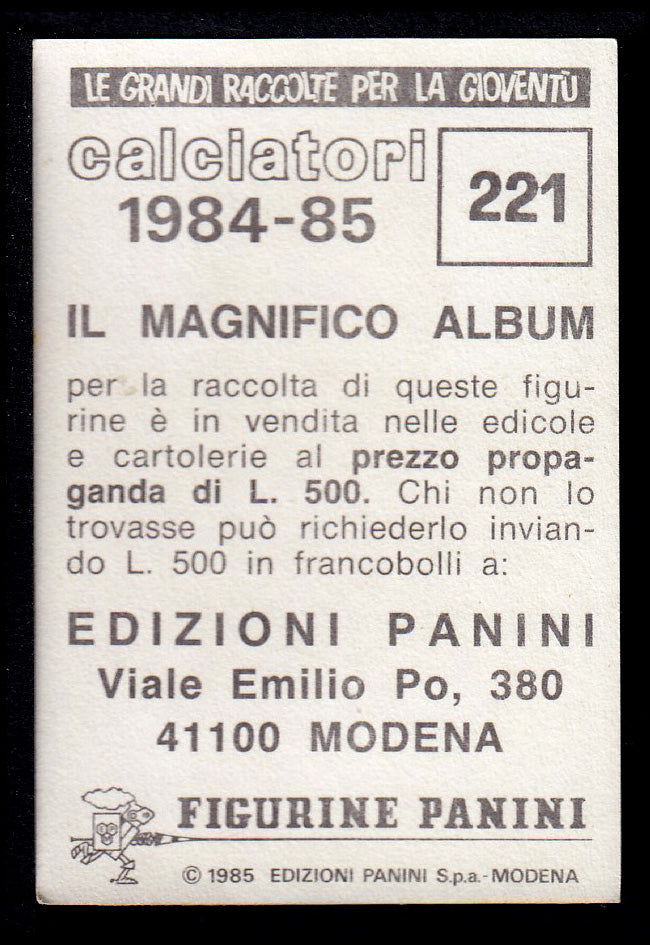Figurine Panini - Calciatori 1984/85 - Mancolista ROMA