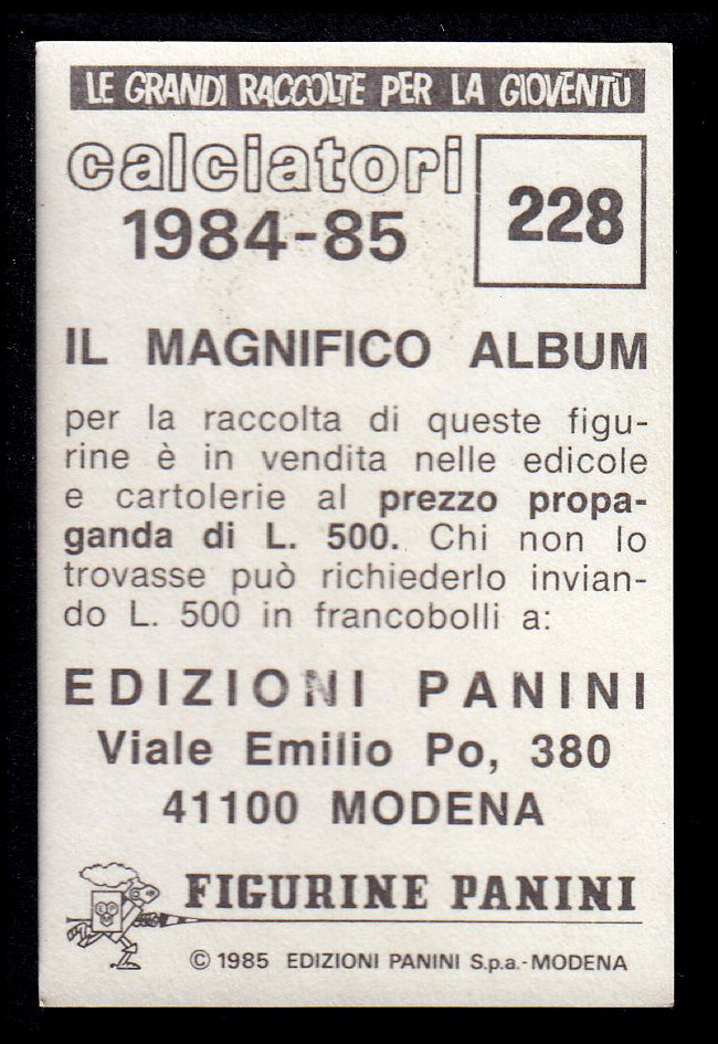 Figurine Panini - Calciatori 1984/85 - Mancolista ROMA