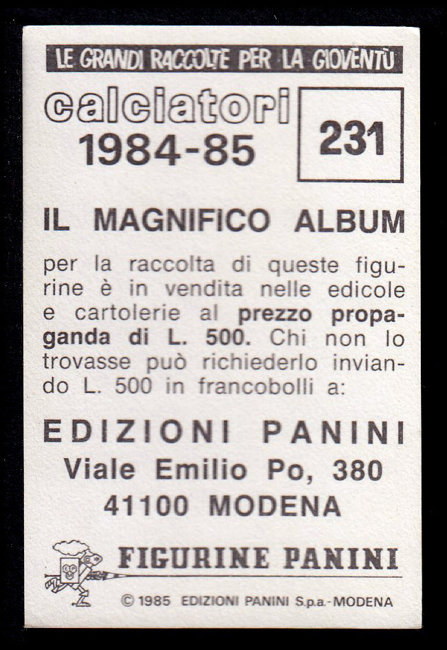 Figurine Panini - Calciatori 1984/85 - Mancolista SAMPDORIA