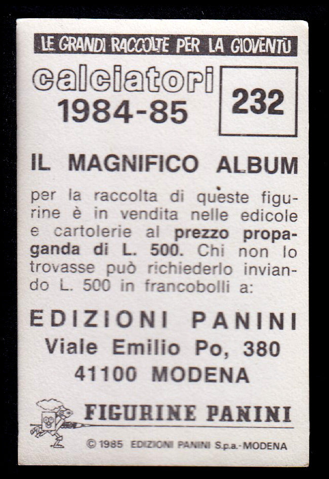 Figurine Panini - Calciatori 1984/85 - Mancolista SAMPDORIA