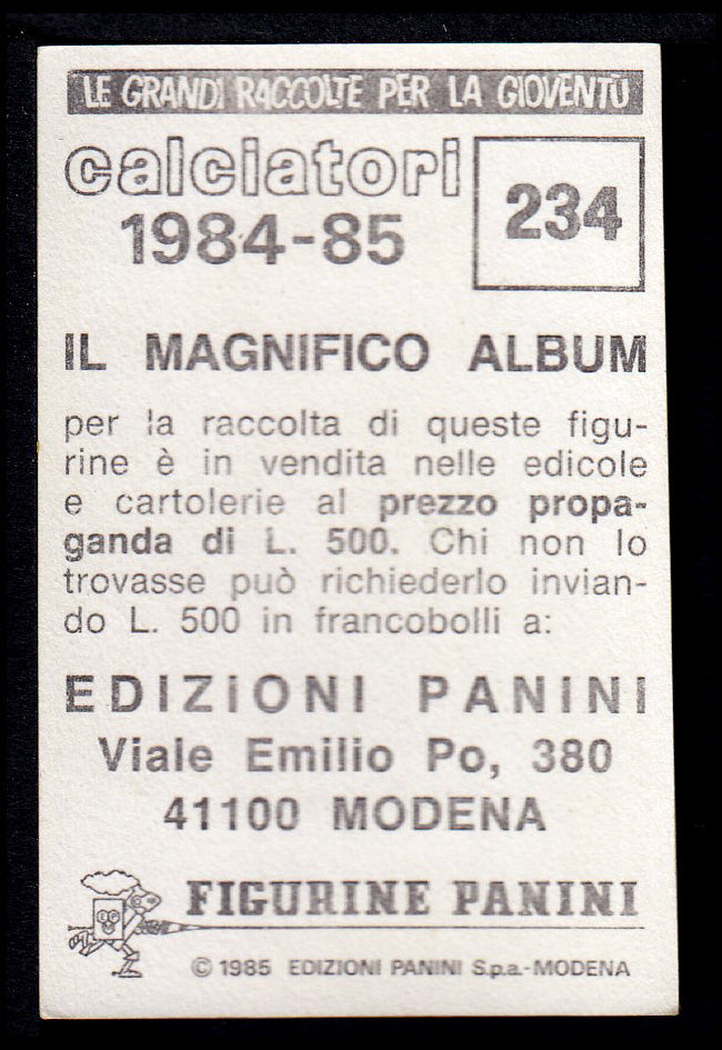 Figurine Panini - Calciatori 1984/85 - Mancolista SAMPDORIA