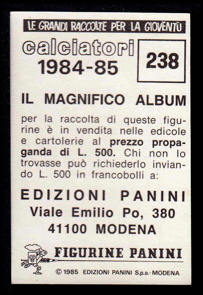 Figurine Panini - Calciatori 1984/85 - Mancolista SAMPDORIA