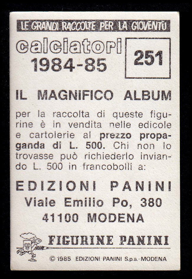 Figurine Panini - Calciatori 1984/85 - Mancolista TORINO