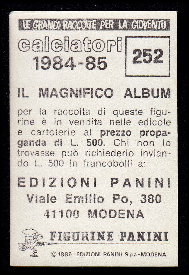 Figurine Panini - Calciatori 1984/85 - Mancolista TORINO