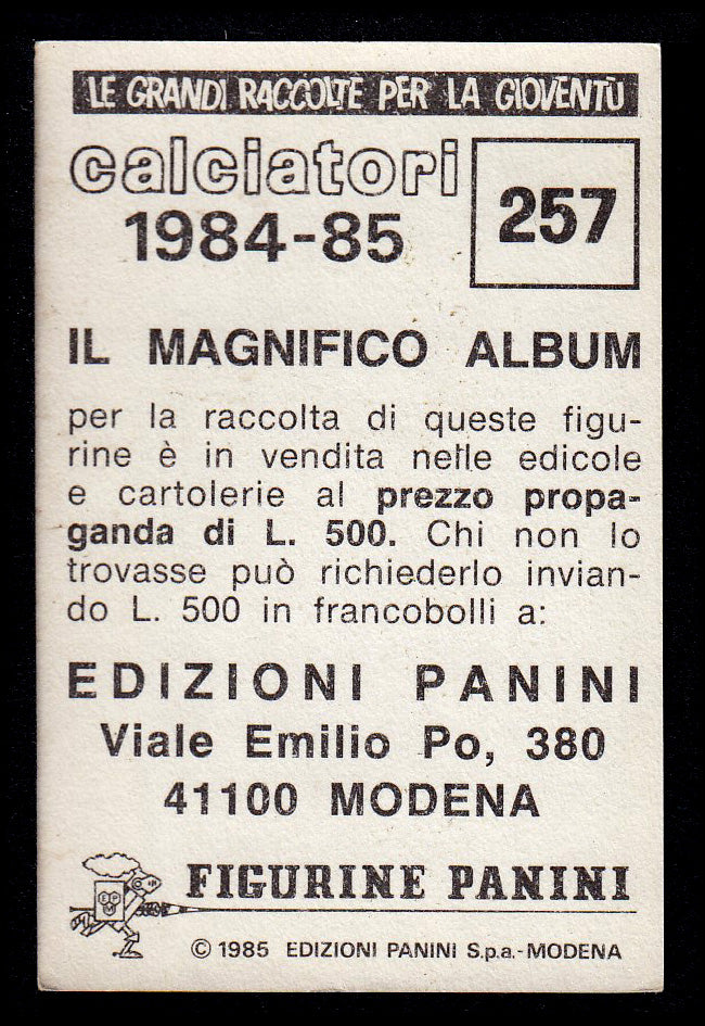 Figurine Panini - Calciatori 1984/85 - Mancolista TORINO