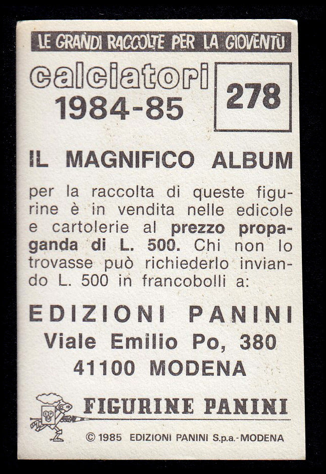 Figurine Panini - Calciatori 1984/85 - Mancolista UDINESE