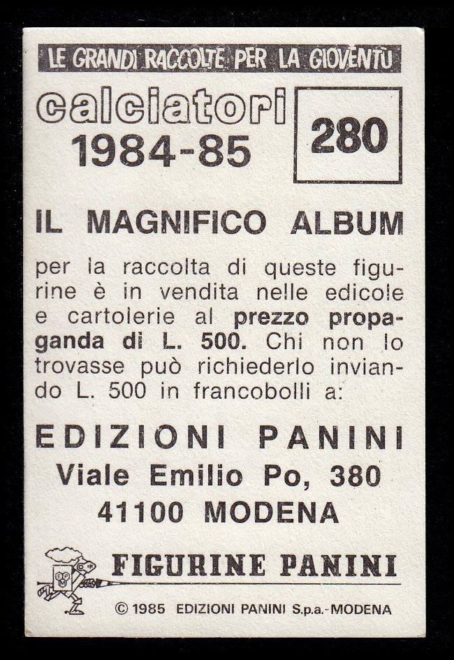 Figurine Panini - Calciatori 1984/85 - Mancolista UDINESE