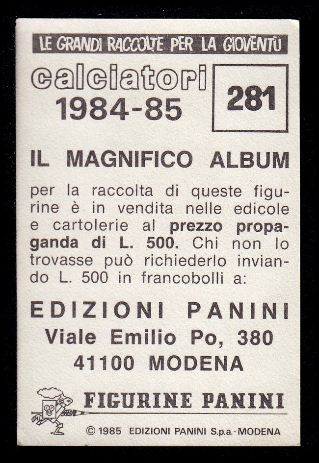 Figurine Panini - Calciatori 1984/85 - Mancolista UDINESE