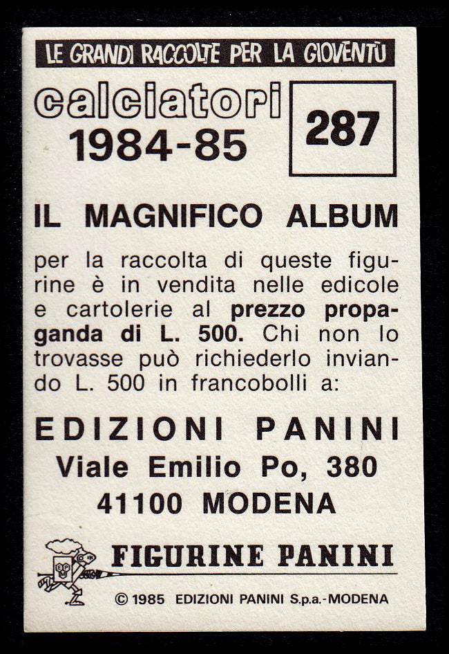 Figurine Panini - Calciatori 1984/85 - Mancolista VERONA