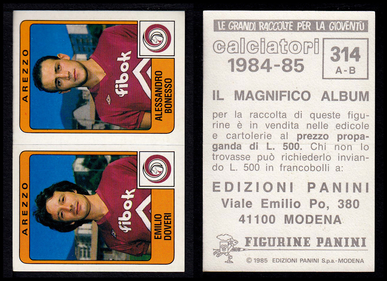 Figurine Panini - Calciatori 1984/85 - Mancolista SERIE B - Fascia 305/399