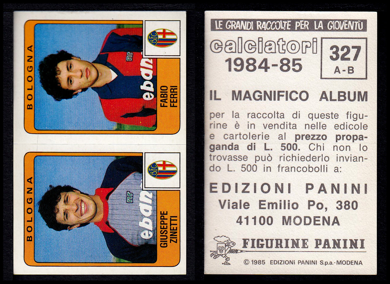 Figurine Panini - Calciatori 1984/85 - Mancolista SERIE B - Fascia 305/399