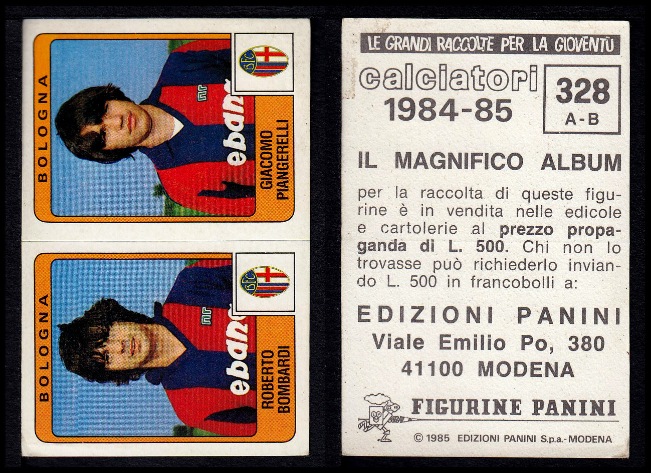 Figurine Panini - Calciatori 1984/85 - Mancolista SERIE B - Fascia 305/399