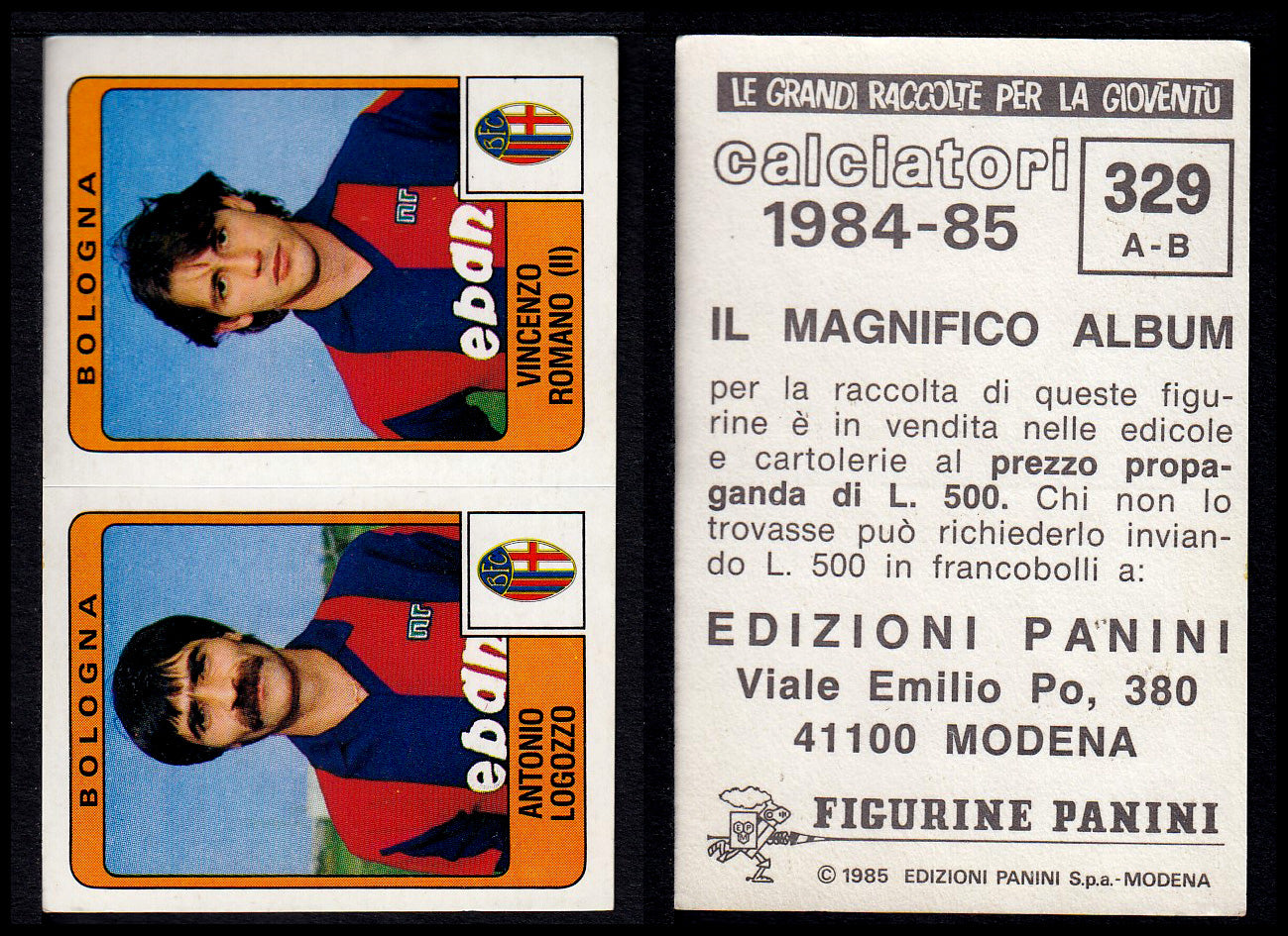Figurine Panini - Calciatori 1984/85 - Mancolista SERIE B - Fascia 305/399