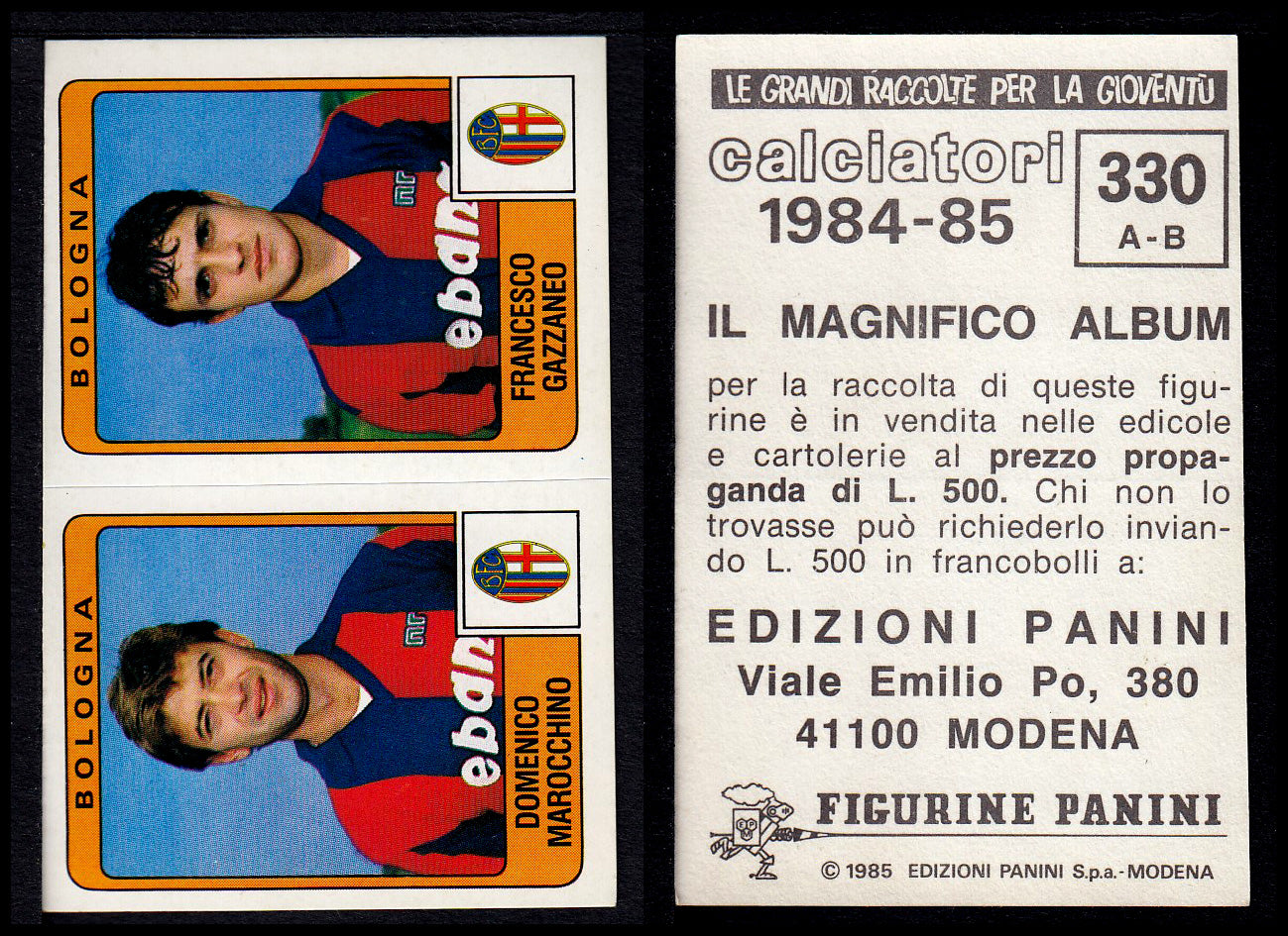 Figurine Panini - Calciatori 1984/85 - Mancolista SERIE B - Fascia 305/399