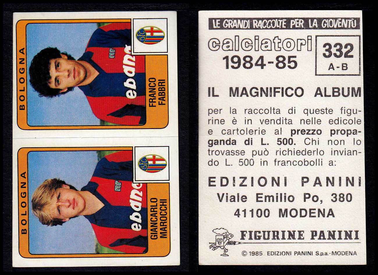 Figurine Panini - Calciatori 1984/85 - Mancolista SERIE B - Fascia 305/399