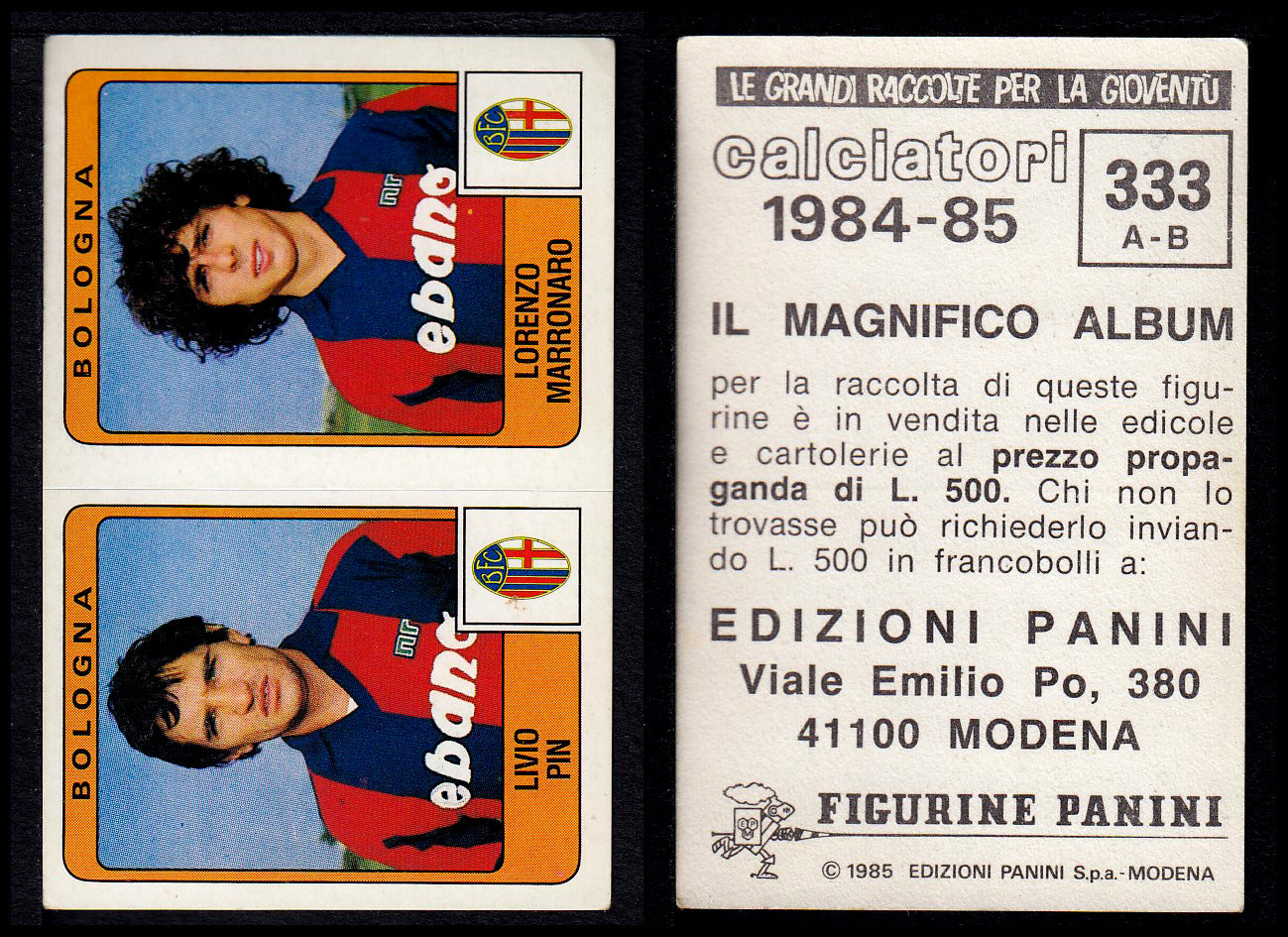 Figurine Panini - Calciatori 1984/85 - Mancolista SERIE B - Fascia 305/399