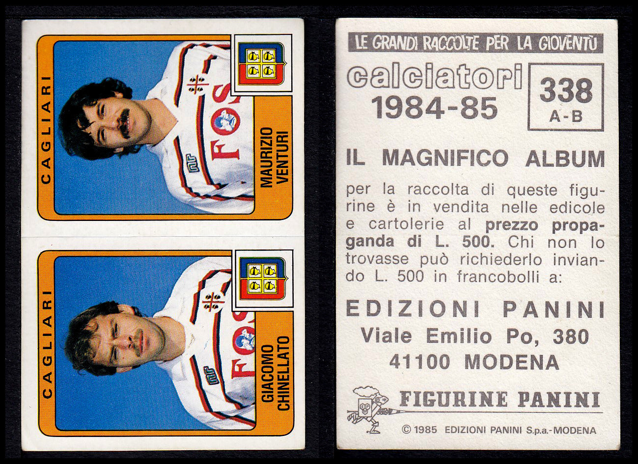 Figurine Panini - Calciatori 1984/85 - Mancolista SERIE B - Fascia 305/399