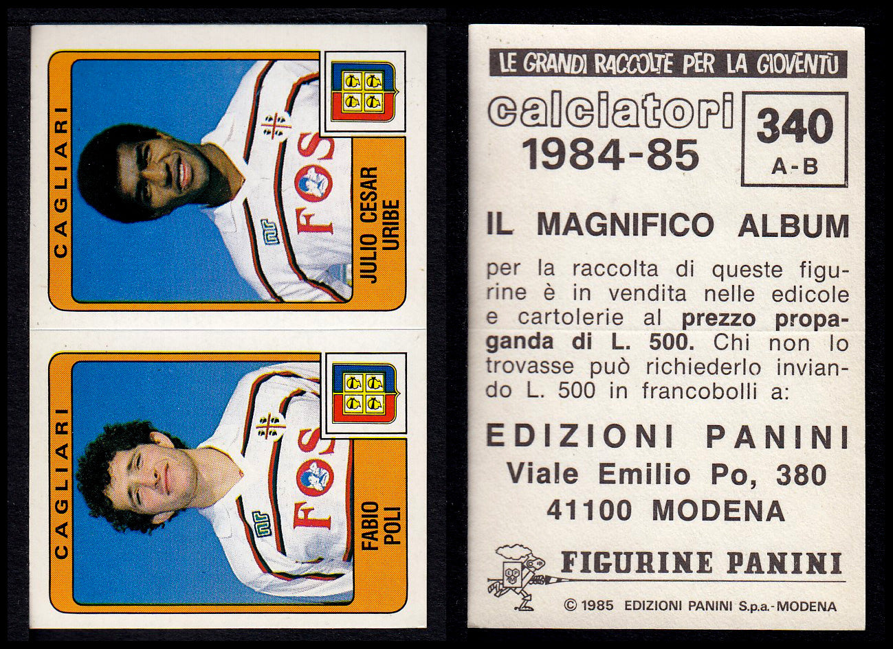 Figurine Panini - Calciatori 1984/85 - Mancolista SERIE B - Fascia 305/399