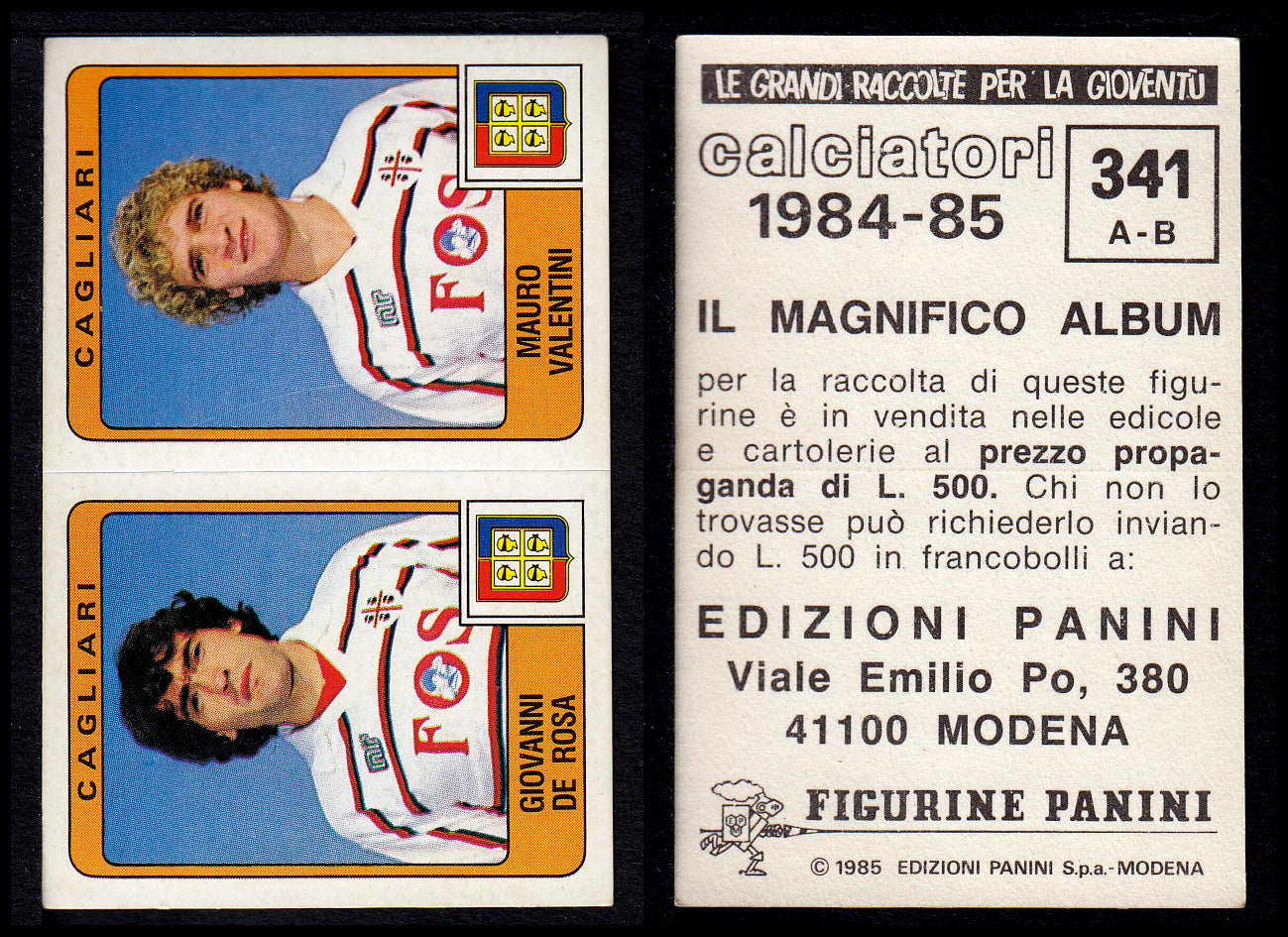 Figurine Panini - Calciatori 1984/85 - Mancolista SERIE B - Fascia 305/399
