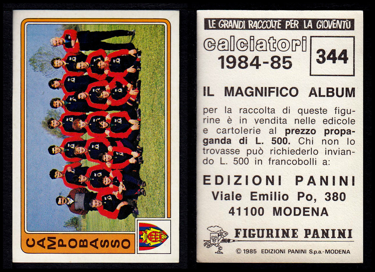 Figurine Panini - Calciatori 1984/85 - Mancolista SERIE B - Fascia 305/399