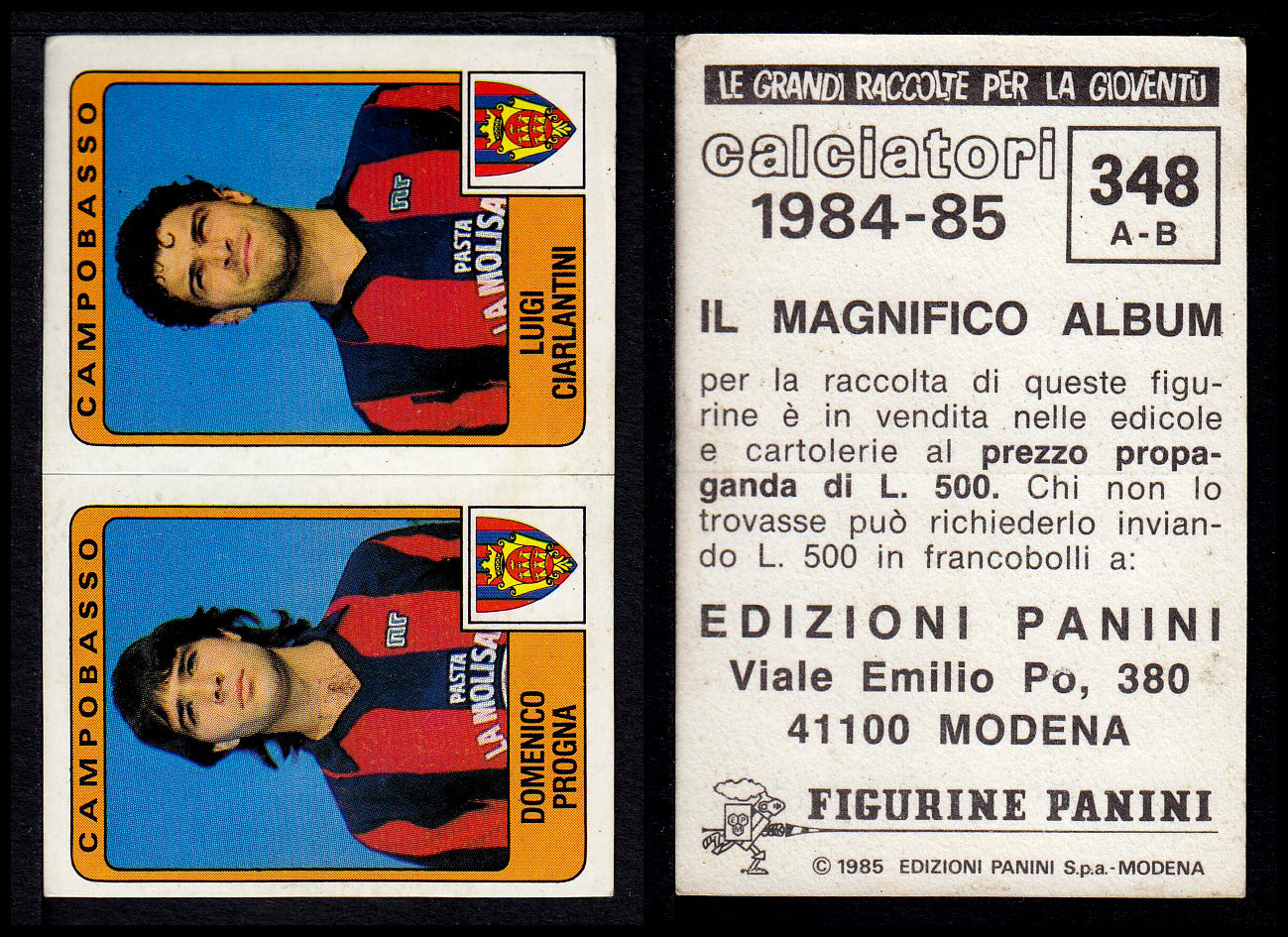 Figurine Panini - Calciatori 1984/85 - Mancolista SERIE B - Fascia 305/399