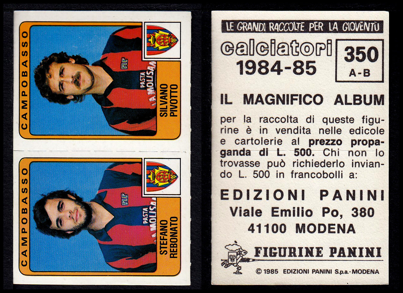 Figurine Panini - Calciatori 1984/85 - Mancolista SERIE B - Fascia 305/399