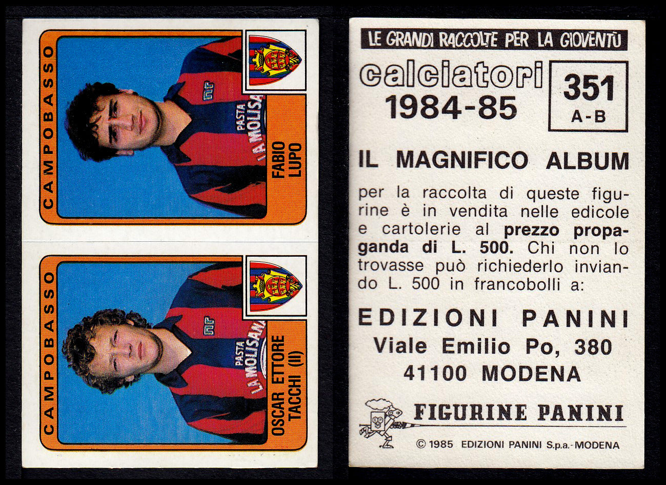 Figurine Panini - Calciatori 1984/85 - Mancolista SERIE B - Fascia 305/399