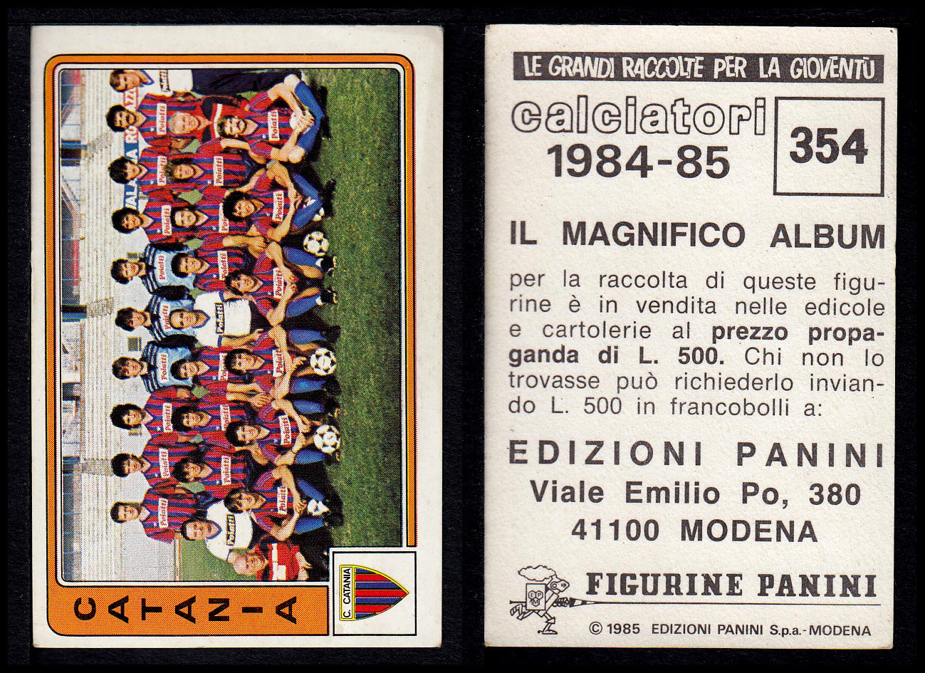 Figurine Panini - Calciatori 1984/85 - Mancolista SERIE B - Fascia 305/399