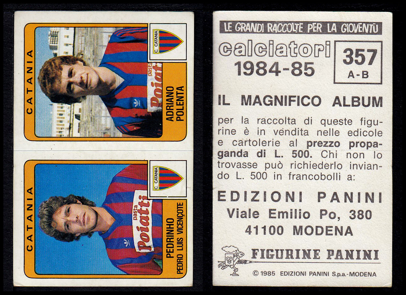 Figurine Panini - Calciatori 1984/85 - Mancolista SERIE B - Fascia 305/399
