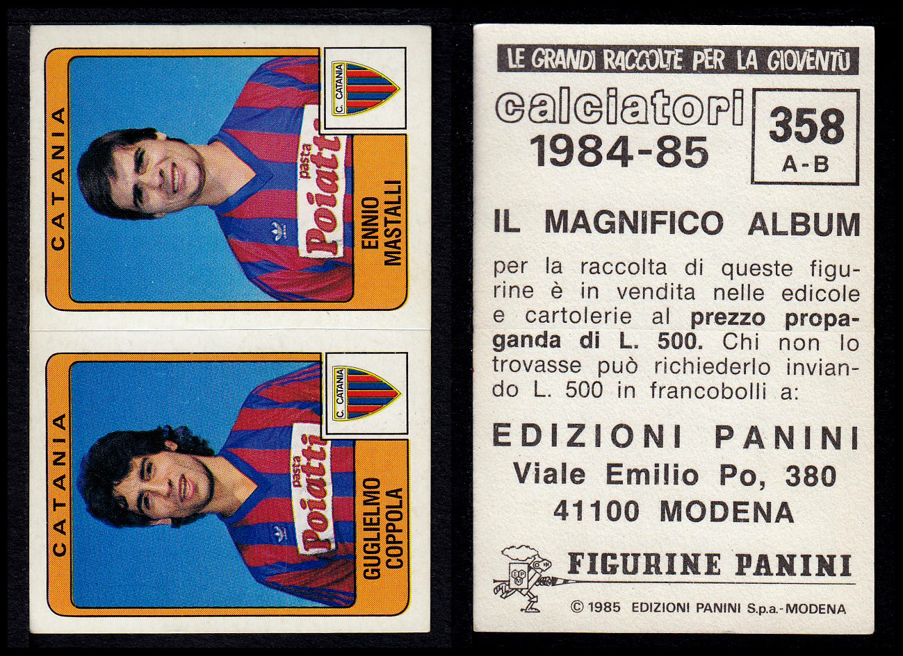 Figurine Panini - Calciatori 1984/85 - Mancolista SERIE B - Fascia 305/399