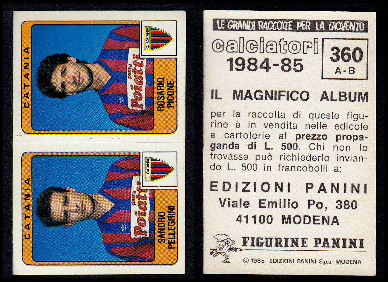 Figurine Panini - Calciatori 1984/85 - Mancolista SERIE B - Fascia 305/399