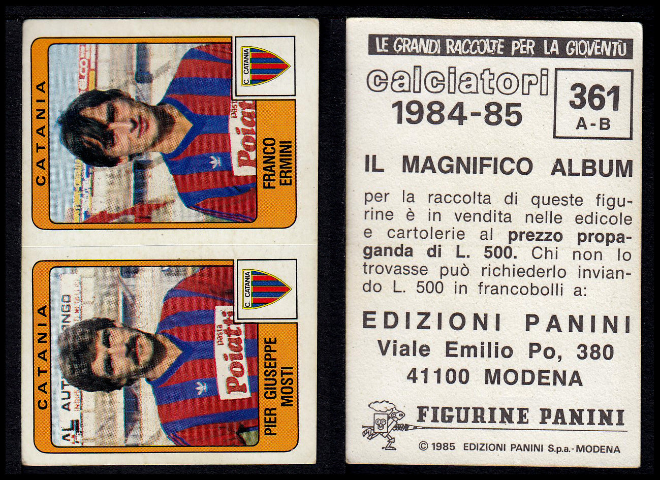 Figurine Panini - Calciatori 1984/85 - Mancolista SERIE B - Fascia 305/399