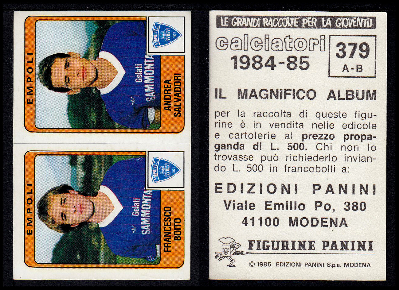Figurine Panini - Calciatori 1984/85 - Mancolista SERIE B - Fascia 305/399