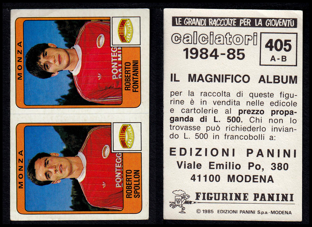 Figurine Panini - Calciatori 1984/85 - Mancolista SERIE B - Fascia 400/494