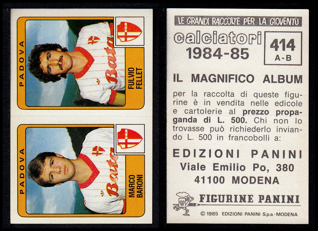 Figurine Panini - Calciatori 1984/85 - Mancolista SERIE B - Fascia 400/494
