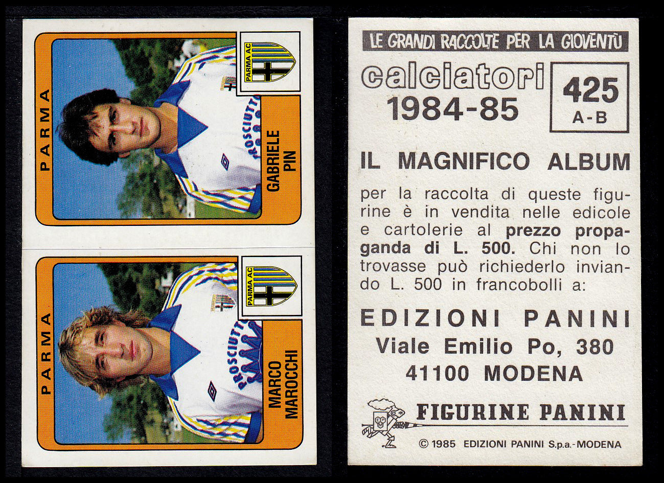 Figurine Panini - Calciatori 1984/85 - Mancolista SERIE B - Fascia 400/494